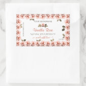 Elegante rosa Rosen weiße Etiketten für die Verpac Rechteckiger Aufkleber (Tasche)