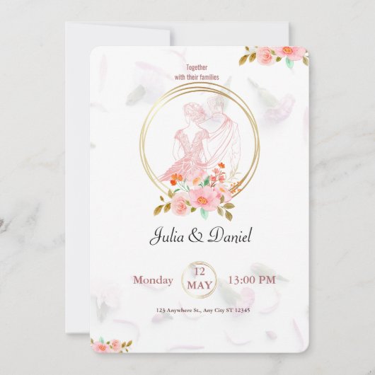 Elegante rosa Rosenblütenlackierung (Vorderseite)