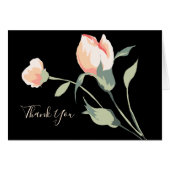 Elegante rosa Rosenbügel auf schwarzem Hintergrund (Vorderseite (Horizontal))