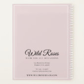 Elegante Rosa Rosenhaine Salon Ernennung Planer (Rückseite)
