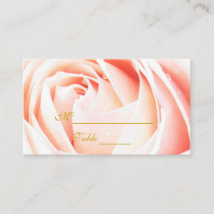 Elegante rosa Rosenplakate Platzkarte