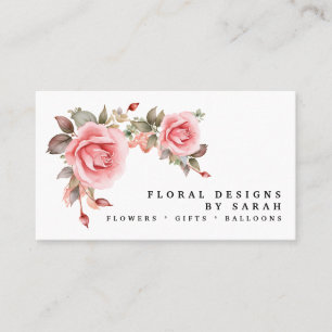 Elegante rosa Roses Business Cards Visitenkarte