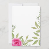 Elegante Rosa Roses Einladung (Rückseite)