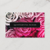 Elegante Rosa Roses Florist Business Card Visitenkarte (Vorderseite)