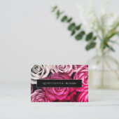 Elegante Rosa Roses Florist Business Card Visitenkarte (Stehend Vorderseite)