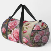 Elegante rosa Roses Große Duffeltasche Duffle Bag (Rechte Ecke)