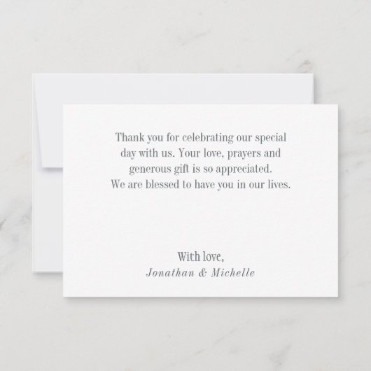 Elegante Rosa Roses Vintage Wedding Dankeskarte (Rückseite)