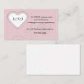 Elegante rosa RSVP-Karte Begleitkarte (Vorne/Hinten)