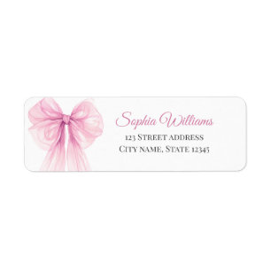 Elegante rosa Rücksende-Adressetiketten