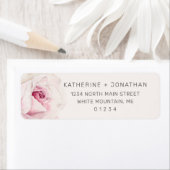 Elegante Rosa Rücksendeadresse (Insitu)