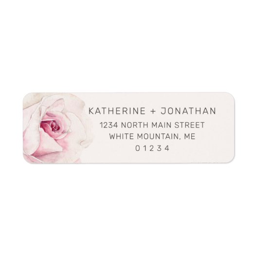 Elegante Rosa Rücksendeadresse (Vorne)
