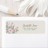 Elegante rosa Rücksendeadressen-Aufkleber (Insitu)