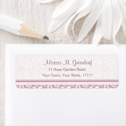 Elegante rosa Rücksendemarken Kunst & Handwerk (Insitu)