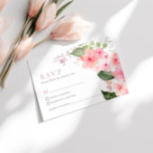 Elegante Rosa Sakura Blume Hochzeit RSVP Card
