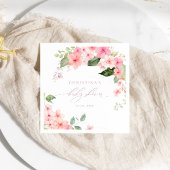 Elegante Rosa Sakura Blume Kinderdusche Napkins Serviette