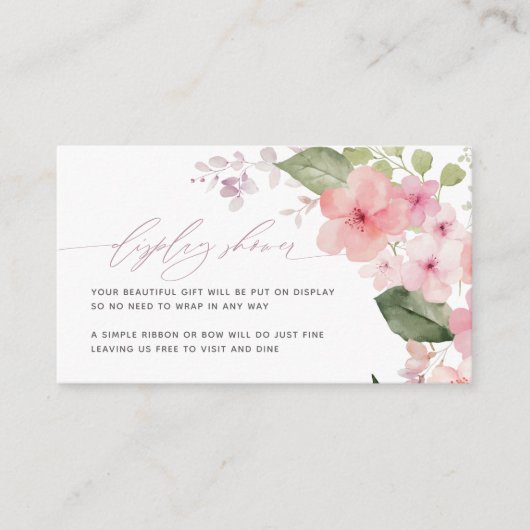 Elegante Rosa Sakura Blume Showdusche Begleitkarte (Vorderseite)