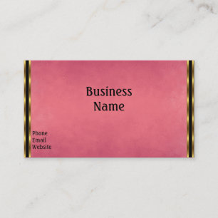 Elegante, rosa Sand Black Trim Business Card Visitenkarte