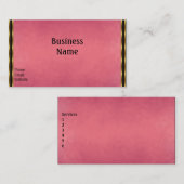 Elegante, rosa Sand Black Trim Business Card Visitenkarte (Vorne/Hinten)