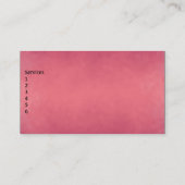 Elegante, rosa Sand Black Trim Business Card Visitenkarte (Rückseite)