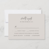 Elegante Rosa Satin uAwg mit Speisen RSVP Karte (Vorderseite)