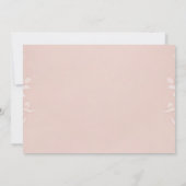 Elegante, rosa Save the Date Karte (Rückseite)