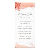 Elegante Rosa-Schattenschatten-Makeup-Preisliste Werbekarte (Hinten)