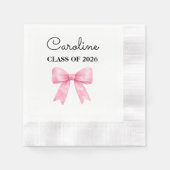 Elegante rosa Schleife benutzerdefinierter Absolve Serviette (Vorderseite)