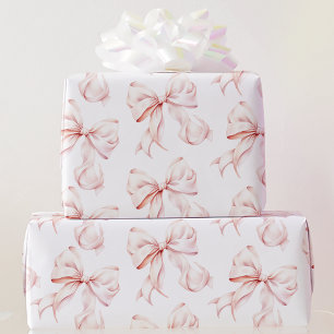 Elegante rosa Schleifenverpackung Geschenkpapier