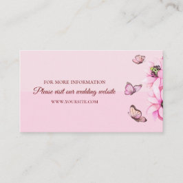 Elegante rosa Schmetterlinge. Einzelheiten zur Blu Begleitkarte