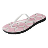 Elegante rosa Schmetterlinge Muster Flip Flops Badesandalen (Schrägansicht)