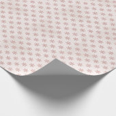 Elegante Rosa Schneeflocke | Weihnachtsfeiertag Geschenkpapier (Ecke)