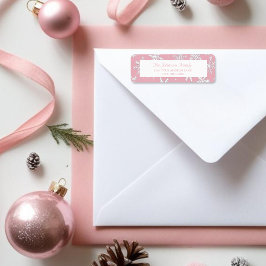 Elegante Rosa Schneeflocken Holiday Winter zurück