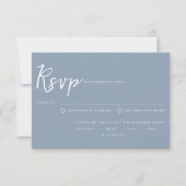 Elegante Rosa-Schrift RSVP Karte (Vorderseite)