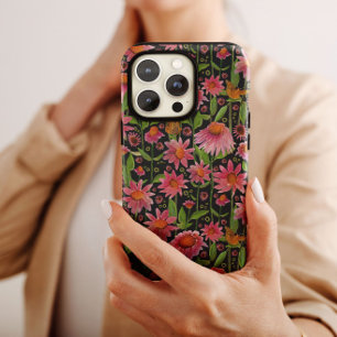 Elegante rosa schwarze Glühwürmchen Schmetterlinge Case-Mate iPhone 14 Hülle