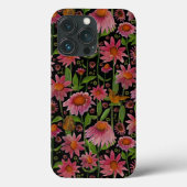 Elegante rosa schwarze Glühwürmchen Schmetterlinge Case-Mate iPhone Hülle (Rückseite)