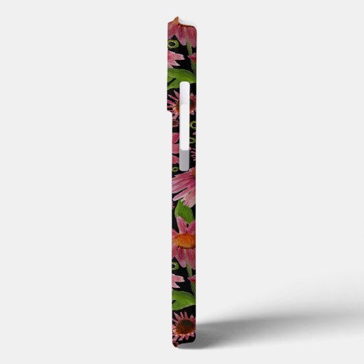 Elegante rosa schwarze Glühwürmchen Schmetterlinge Case-Mate iPhone Hülle (Rückseite / Links)