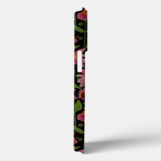 Elegante rosa schwarze Glühwürmchen Schmetterlinge Case-Mate iPhone Hülle (Rückseite / Rechts)