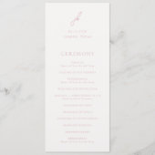 Elegante Rosa-Script-Monogramm-Hochzeit Programm (Vorderseite)