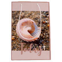 Elegante rosa Seashell Custom Gift Bag