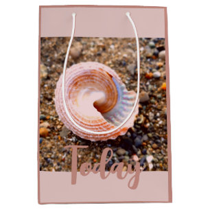 Elegante rosa Seashell Custom Gift Bag Mittlere Geschenktüte