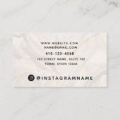 Elegante Rosa Seidenlippe Treueppenkarten Visitenkarte (Rückseite)