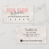 Elegante Rosa Seidenlippe Treueppenkarten Visitenkarte (Vorne/Hinten)