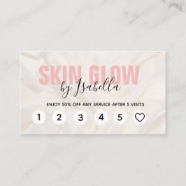 Elegante Rosa Seidenlippe Treueppenkarten Visitenkarte