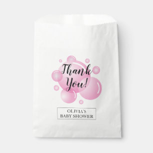 Elegante rosa Seifenblasen Mädchendusche Geschenktütchen