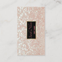Elegante rosa Sequins Business Card