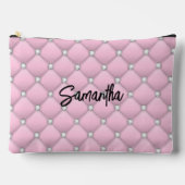 Elegante rosa silberne Imitate Glitzer Tropfen mit Zubehörtasche (Vorderseite)