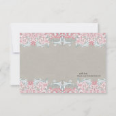 Elegante rosa Skulpturen Dankeskarte (Rückseite)