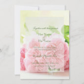 Elegante Rosa Sommer-Rose Einladung Hochzeit (Vorderseite)