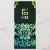 Elegante Rosa Sparkle Wedding Menükarte (Rückseite)