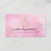 Elegante rosa Spezialitäten Backwaren Visitenkarte (Vorderseite)